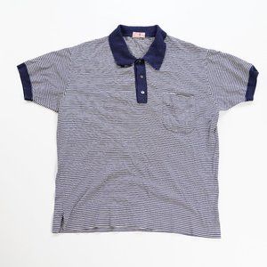 Rare Vintage 80's Striped Express Polo T-shirt